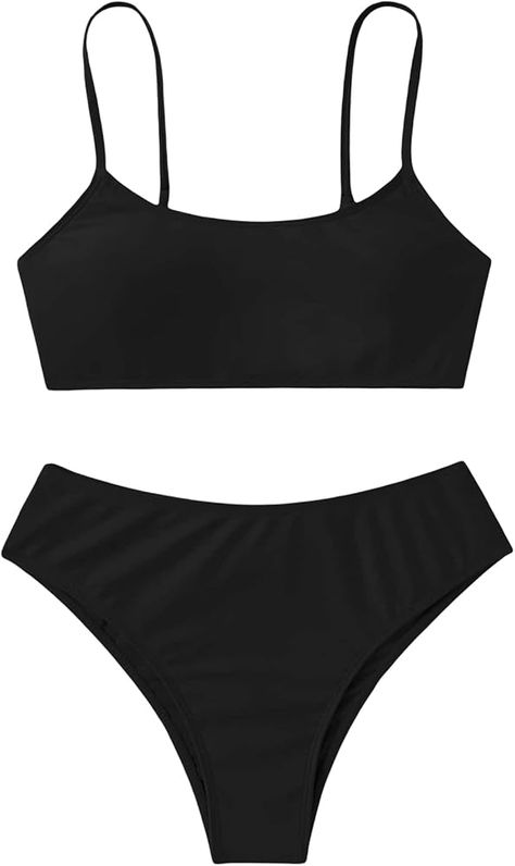 SHENHE Girl's 2 Piece High Waisted Spaghetti Strap Swimsuit Bathing Suit Bikini Sets - high waisted bikini sets for women Aerie Bathing Suits, Ocean Theme Party, Beach Skirt, 2 Piece Swimsuits, Summer Bikinis, Cute Swimsuits, Cute Bikinis, Swimsuit Cover Ups, Bathing Suit