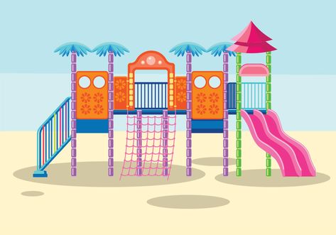 Jungle Gym Illustration, Yoga Vector, Jungle Gym, Swing Set, Park Slide, Gym Equipment, Vector Art, Vector Free, Free Download