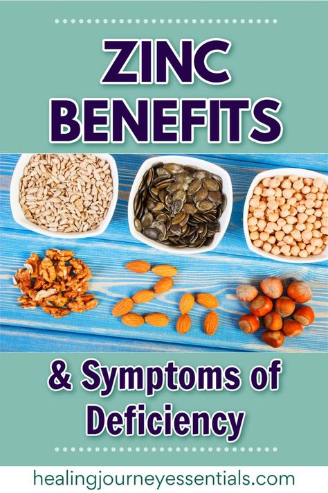 Foods high in zinc such as nuts & seeds. Low Zinc Symptoms, Benefits Of Zinc For Women, Zinc Supplement Benefits, Zinc Deficiency Symptoms, Zinc Benefits, Zinc Supplements, Health Benefits Of Collagen, Mineral Deficiency, Natural Remedies For Allergies