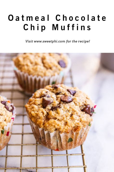 These oatmeal chocolate chip muffins are an easy breakfast that is both delicious and fun to make with kids in the kitchen! Find this muffin recipe on the blog! Banana Oatmeal Chocolate Chip Muffins, Banana Oatmeal Chocolate Chip, Oatmeal Chocolate Chip Muffins, Banana Oatmeal Muffins, Banana Oat Muffins, Muffins Recipes, Muffin Tops, Oat Muffins, Break Fast