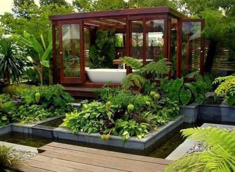 Sauna in the garden Greenhouse Pool, Low Maintenance Garden Design, Vegetable Garden Ideas, Food House, Garden Layout Vegetable, Small Vegetable Gardens, Vegetable Garden Planning, Backyard Garden Landscape, Pool Bath