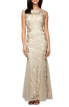 Alex Evenings - Soutache Tulle Mermaid Gown Petite Gowns, Stylish Formal Dresses, Godet Skirt, Prom Dresses Gowns, Alex Evenings, Mermaid Gown, Review Dresses, Groom Dress, Bride Dresses