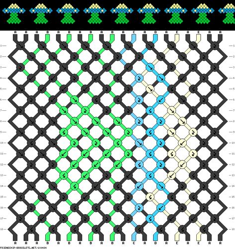 Pattern #100484 - friendship-bracelets.net Alien Bracelet Pattern, Alien Friendship Bracelet Pattern, Space Friendship Bracelet Pattern, String Bracelet Patterns, Thread Bracelet, Handmade Friendship Bracelets, Diy Perler Bead Crafts, Friendship Bracelets Designs, Diy Perler Beads