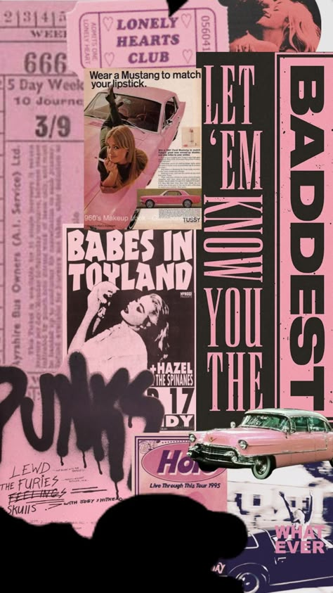 Pink Punk Aesthetic, Punk Aesthetic Wallpaper, Punk Background, Punk Collage, Girly Punk, Punk Wallpaper, Pastel Punk, Pink Punk, Punk Women