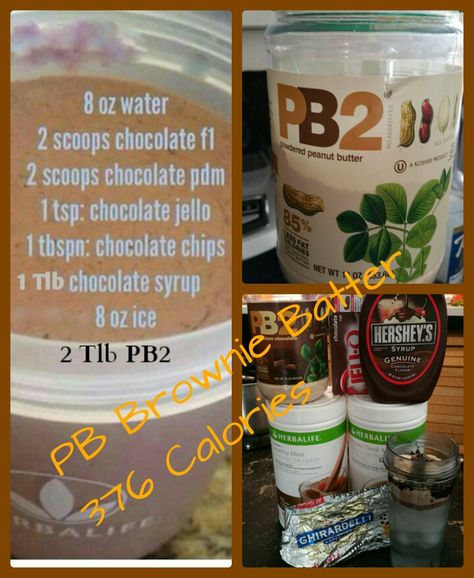 Peanut Butter Brownie Batter Shake #Herbalife #recipes Herbalife Shake Recipes Peanut Butter, Brownie Shake, Herbalife Shake Recipes Pralines & Cream, Herbalife Meal Replacement Shakes, Herbalife Brownie Batter Shake, S’mores Herbalife Shake, Herbalife Protein, Herbalife Diet, Shake Ideas