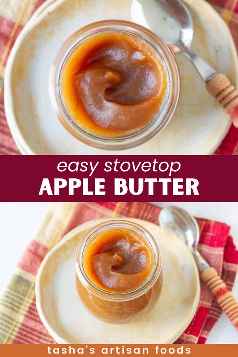 stovetop apple butter Small Batch Apple Butter, Spreadable Butter Recipe, Stovetop Apple Butter, Apple Butter Uses, Spreadable Butter, Best Apple Cider, Fall Apple Recipes, Apple Butter Recipe, Apple Puff Pastry