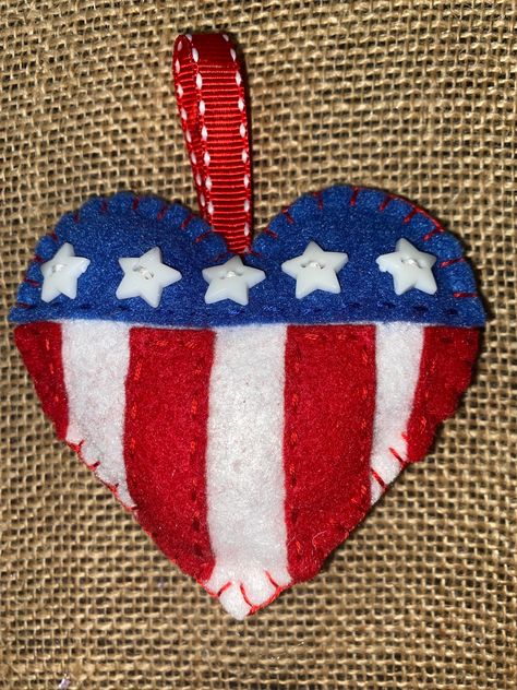 Excited to share the latest addition to my #etsy shop: American flag themed felt ornament https://etsy.me/3aOEk4z #red #independenceday #blue #heart #patriotic #bluefelt #white #americanflag #4thofjuly Patriotic Felt Ornaments, Patriotic Aesthetic, Summer Ornaments, Americana Christmas, Patriotic Tree, Patriotic Christmas Ornaments, Patriotic Ornaments, Mailbox Planter, Patriotic Crafts Diy