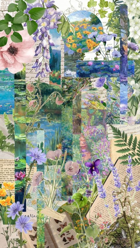 A Secret Garden #flowers #vintage #monet #painting #garden Secret Garden Flowers, Painting Garden, A Secret Garden, Vintage Monet, Flowers Vintage, Garden Flowers, Paper Collage, Wall Collage, Image Illustration