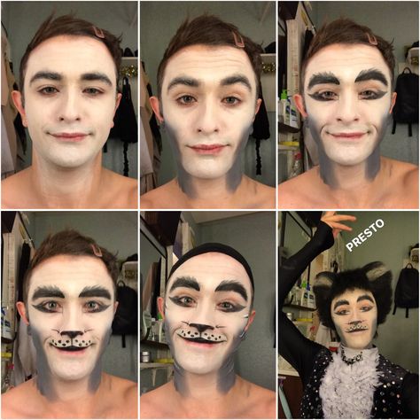 Male Cat Makeup, Cats The Musical Makeup, Cats Makeup Musical, Cats The Musical Costume, Mr Mistoffelees, Madagascar Animals, Ideas Carnaval, Theater Makeup, Jellicle Cats