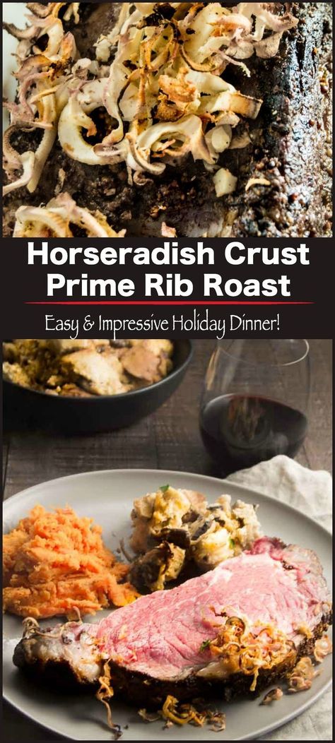 Horseradish Crust Ribeye Roast: A meal you will feel like you are at the fanciest restaurant. Flavored with mustard, fresh horseradish then cooked in the oven to yield tender, juicy prime rib roast for an easy meal for entertaining for the holidays. #primerib #specialoccasionmeal #christmas #newyears  via @westviamidwest Perfect Christmas Dinner, Fresh Horseradish, Ribeye Roast, Prime Rib Recipe, Christmas Delights, Prime Rib Roast, Rib Roast, Catering Business, Mouthwatering Recipes