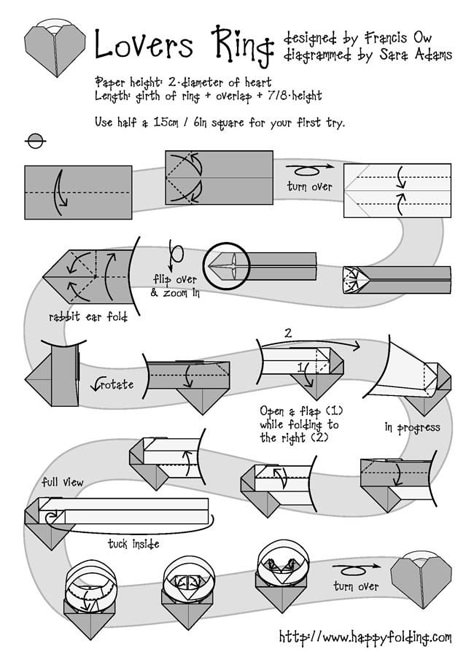 lovers ring How To Make A Origami Ring, Sticky Note Origami Ring, How To Make A Paper Ring Step By Step, Paper Rings Tutorial Origami, Origami Ring Tutorial, Paper Ring Origami, How To Make Paper Rings, Paper Rings Tutorial, Ring Origami