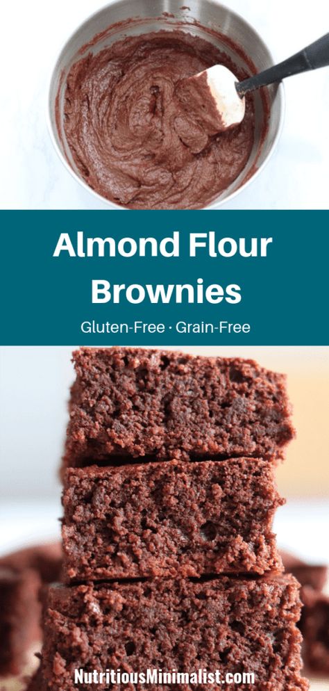 Gluten-Free Almond Flour Brownies Recipe - Nutritious Minimalist Cacao Powder Brownies, Cacao Powder Recipe Desserts, Almond Powder Recipes, Recipes With Cacao Powder, Recipes Using Almond Flour, Cacao Powder Recipe, Brownies Gluten Free, Buckeye Brownies, Gluten Free Brownies Recipe