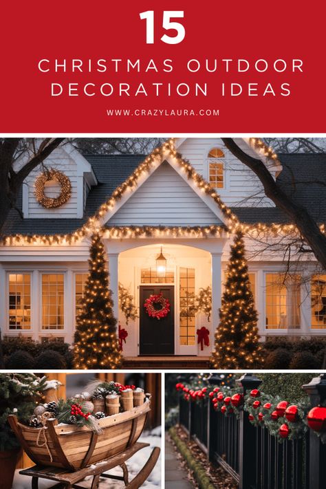 Check out 15 dazzling Christmas Outdoor Decoration ideas that will transform your front yard into the talk of the town. #Christmas #Holidays #HomeDecor Outdoor Decoration Ideas, Crazy Laura, Fun Projects For Kids, Outdoor Christmas Tree, Christmas Outdoor, Talk Of The Town, Christmas Lanterns, Outdoor Christmas Lights, Winter Magic