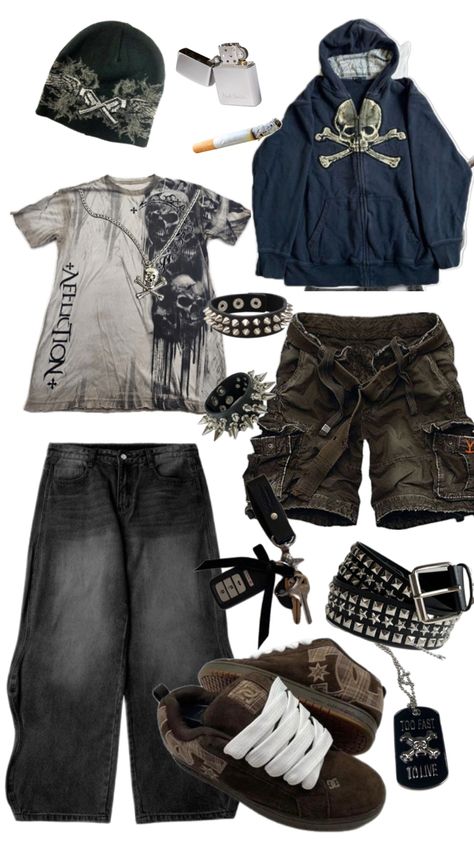 Grunge affliction y2k skater 2000s 2000s Skater, Y2k Skater