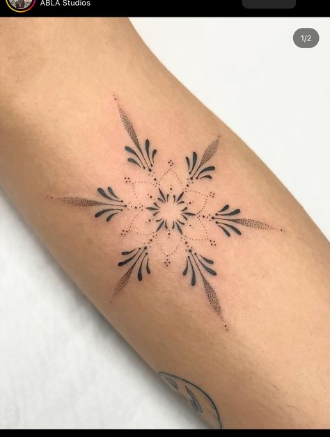 Snowflake Face Tattoo, Winter Tattoo Ideas, Snowflake Tattoos, Snowflake Tattoo, Winter Tattoo, Snow Flake Tattoo, Hand And Finger Tattoos, Fairy Tattoo Designs, Family Tattoo