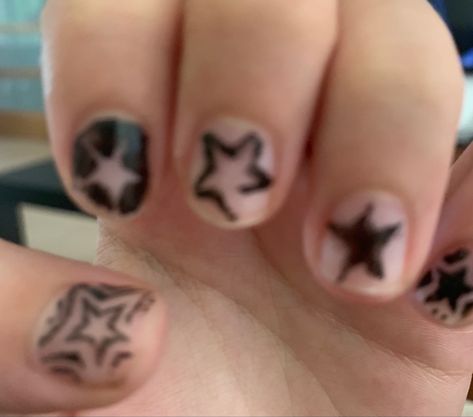 Indie Nails Acrylic, Short Nail Designs Grunge, Short Emo Nails, Indie Nails, Nails Goth, Punk Nails, Goth Nails, Grunge Nails, Really Cute Nails