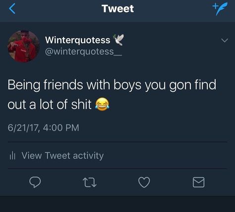 Ahh forreal they be teachin you the game...you gotta love boy best friends One Of The Guys Quotes, Real Best Friend Quotes, Tweets About Best Friends, Boy Best Friend Tweets, Best Friend Quotes Twitter, Friend Quotes Twitter, Friends Twitter Quotes, Best Friend Tweets, Guy Friend Quotes