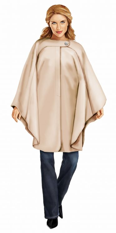 Reglan Poncho - Sewing Pattern #5732. Made-to-measure sewing pattern from Lekala with free online download. Poncho Pattern Sewing, Cape Pattern, Sewing Clothes Women, Trendy Sewing, Poncho Pattern, Garment Industry, Couture Mode, Womens Sewing Patterns, Coat Patterns