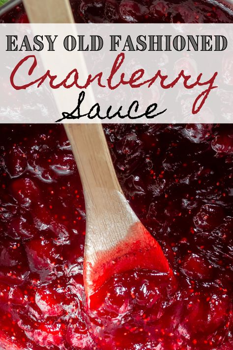 This old-fashioned cranberry sauce recipe is the perfect side dish for a classic Thanksgiving dinner! It's super easy to make, only takes 15 minutes, and you can make it days ahead for easy Thanksgiving meal prep! #thanksgivingrecipe #cranberrysauce Best Homemade Cranberry Sauce, Thanksgiving Meal Prep, Homemade Cranberry Sauce Recipe, Potato Soup Crockpot Recipes, Candied Yams Recipe, Fresh Cranberry Sauce, Traditional Thanksgiving Recipes, Yams Recipe, Homemade Cranberry Sauce