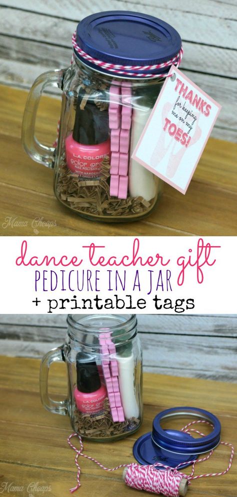 easy dance teacher gift Jar Printable, Dance Recital Gifts, Easy Dance, Ballet Teacher, Pedicure Ideas, Dance Teacher Gifts, Ballet Gift, Reunion Ideas, Teachers Diy