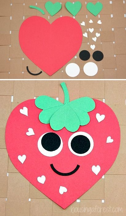 Strawberry Crafts, February Crafts, Valentine's Day Crafts For Kids, Preschool Valentines, Valentine Crafts For Kids, Daycare Crafts, Paper Plate Crafts, Plate Crafts, Classroom Crafts