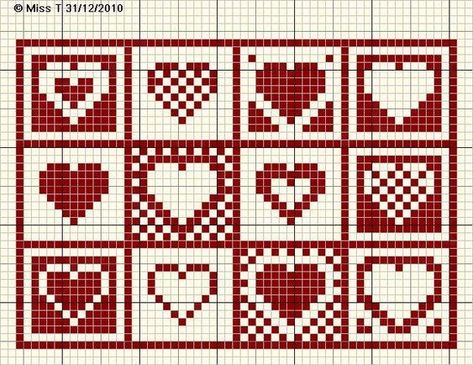 Crochet Pour Halloween, Pixel Grid, Crochet Cross Stitch, Heart Cross Stitch, Pixel Heart, Graph Crochet, Crochet Mignon, Confection Au Crochet, Pixel Crochet