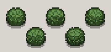 Bushes. Pixel Art by Klaus. #pixelart #pixel_art Pixel Art Bush, Plants Pixel Art, Pixel Art Plants, Pixel Art Items, Pixel Plants, Pixel Isometric, Pirate Oc, Bunny Game, Top Down Game