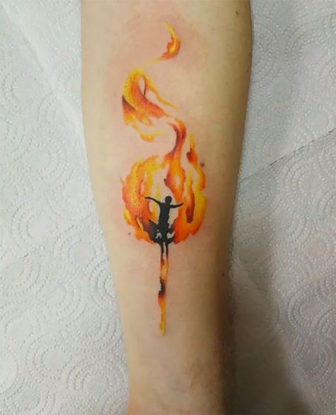 Watercolor Dragon Tattoo, Ice Tattoo, Bullet Tattoo, Tricep Tattoos, Flame Tattoo, Ear Tattoo Ideas, Ear Tattoos, Clown Tattoo, Compass Tattoo Design