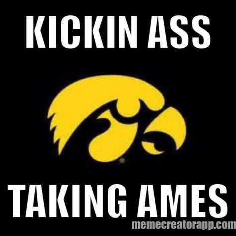 Hawkeyes haha Iowa State Football, Iowa Football, Iowa Hawkeye Football, Hawkeye Football, Iowa Hawkeye, Sports Signs, Football Memes, Iowa Hawkeyes, Iowa State