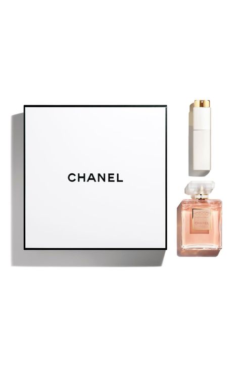 CHANEL COCO MADEMOISELLE Twist & Spray Set available at #Nordstrom Chanel Fragrance, Expensive Gifts, Elegant Sets, Fresh Fragrances, Holiday Packaging, Vibrant Orange, Coco Chanel, Gift Guide, Gift Set