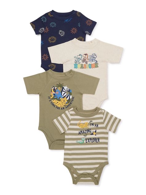 Arrives by tomorrow Buy Garanimals Baby Boy Short Sleeve Bodysuit Multipack, 4-Pack, Sizes 0-24 Months at Walmart.com Newborn Baby Boy Clothes Summer, Walmart Clothes, Walmart Baby, Newborn Baby Boy Clothes, Baby Boy Summer, Baby Boy Clothes Newborn, 3 Month Baby, Infant Boys, Newborn Baby Boy