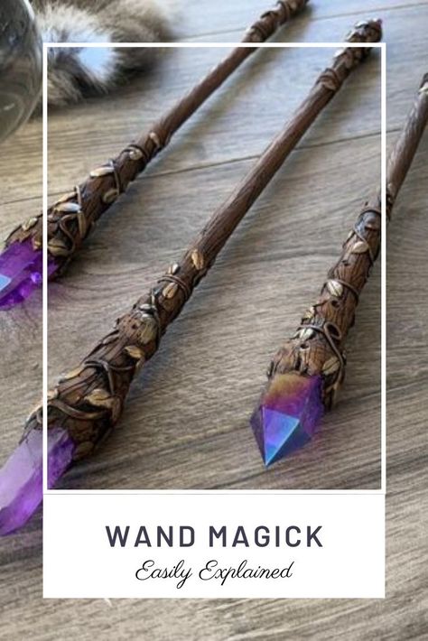 How To Make A Witches Wand, How To Make A Wand Witchcraft, Ocean Altar, Crystal Wand Diy, How To Make Wands, Pagan Wand, Magic Wand Craft, Witch Wands, Witch Stick