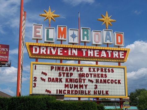 a beauty and it's still open. Warren, OH. Another great sign is 1 mile away on Elm Road- Echo Lanes (also operational, and also on this board). Drive In, A Sign, Theater, Drive, Road, Stars