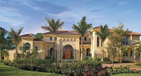 Cordillera-Front Elevation-Plan #6953 Mediterranean Homes Exterior, Mediterranean Exterior, Mediterranean Mansion, Mediterranean Luxury, Mediterranean House Plan, Redecorating Ideas, Mediterranean Style House Plans, Mediterranean House Plans, Mediterranean Style Homes