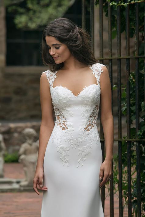 Wedding Dress Neckline Guide, Sincerity Bridal Wedding Dresses, Neckline Wedding Dress, Queen Anne Neckline, Sincerity Bridal, Popular Wedding Dresses, Wedding Robe, Wedding Dress Pictures, Wedding Dresses Plus Size