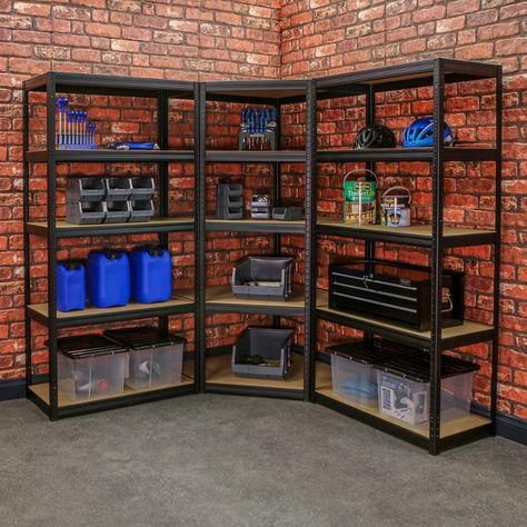 1. My Bag Garage Metal Shelving, Container Garage, Mdf Shelving, Maximise Storage, Mdf Shelves, Industrial Garage, Corner Shelving, Corner Shelving Unit, Industrial Racks