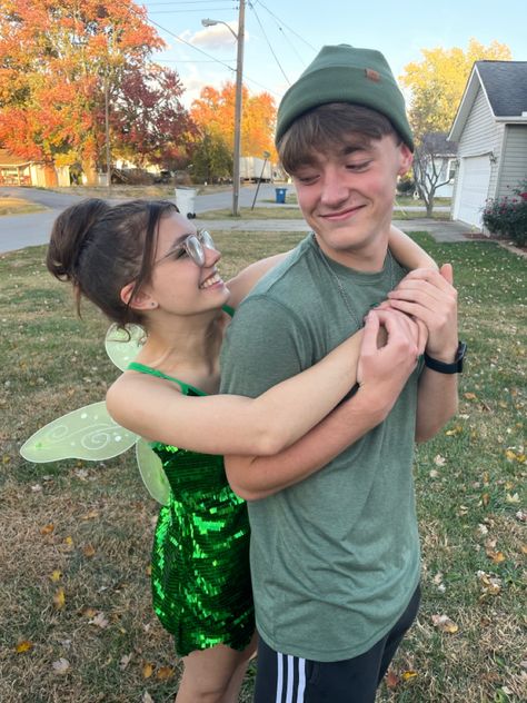 Couple Halloween Costumes Guy Long Hair, Blonde Boy Brunette Girl Costumes, Red Head Boy, Tinkerbell Costume, Cute Couples Costumes, Ginger Boy, Best Friend Halloween Costumes, Cute Couple Halloween Costumes, Blonde Boys