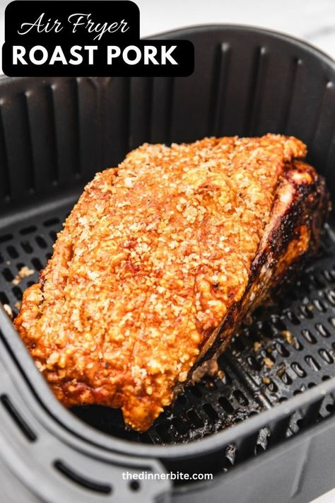 Air Fry Pork Roast, Airfryer Pork Roast, Air Fryer Pork Roast Bone In, Roast Pork In Air Fryer, Pork Shoulder Air Fryer Recipe, Air Fryer Pork Roast Boneless, Air Fryer Pork Shoulder Roast, Pork Roast Air Fryer Recipe, Air Fryer Pork Roast Recipes