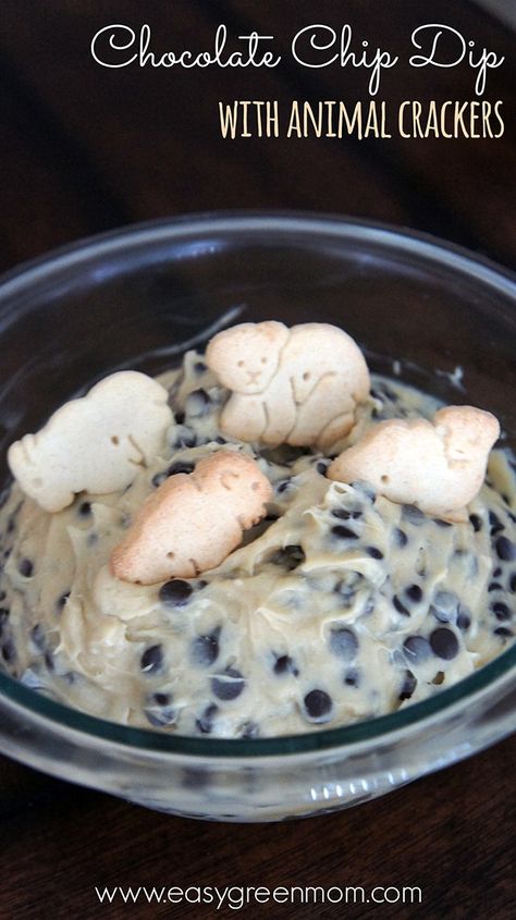 Chocolate Chip Dip with Animal Crackers Animal Cracker Dip, Gluten Free Animal Crackers, Chocolate Chip Dip Recipe, Recipe Crafts, Chip Dip Recipe, Chip Dip Recipes, Chocolate Chip Dip, Cracker Dip, Sweet Sauces