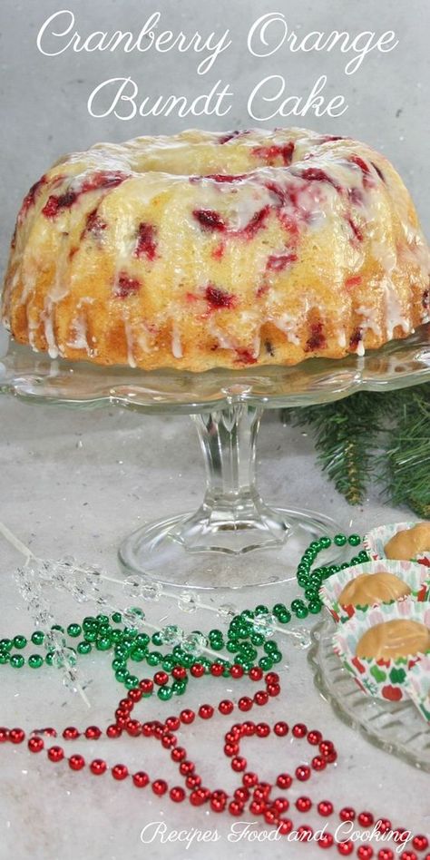 Cranberry Orange Bundt Cake This cranberry orange cake is almost like a pound cake and gets better as it sets. Bake it in a bundt or loaf pan. Cranberry Orange Bundt Cake Recipe, Cranberry Dishes, Nonna Recipes, Orange Bundt Cake Recipe, Cranberry Orange Bundt Cake, Cranberry Orange Cake, Orange Bundt Cake, Jello Cake, Kolaci I Torte