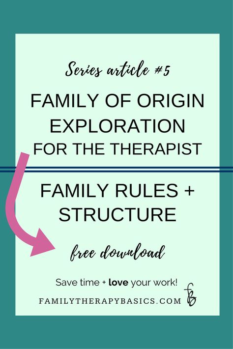 In the fifth article of the Family of Origin Exploration for the Therapist series, I cover the basics of family rules and structure, to help you assess your family's boundaries and invisible rules.  This post also includes a free download with a list of examples of invisible rules. Family Systems Theory, Family Of Origin, The Therapist, Clinical Social Work, Individual Counseling, Art Therapist, Family Therapist, Family Systems, Couples Counseling