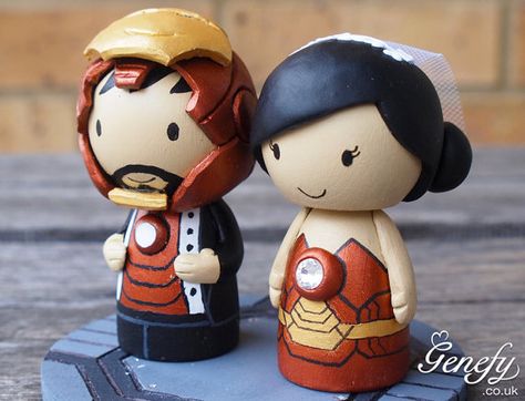 Wedding topper!!!! Marvel Wedding Cake Toppers, Iron Man Wedding Cake, Iron Man Wedding, Superhero Wedding Cake, Marvel Wedding, Comic Book Wedding, Wedding Toppers, Superhero Wedding, Geeky Wedding