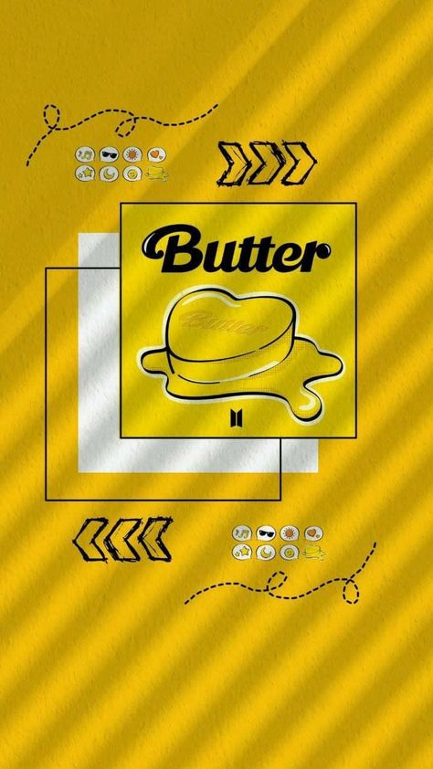 Butter Logo, Fotos Cute, Butter Wallpaper, Iphone Wallpaper Bts, 얼굴 그리기, Bts Wallpaper Lyrics, K Wallpaper, Bts Aesthetic Pictures, Bts Chibi