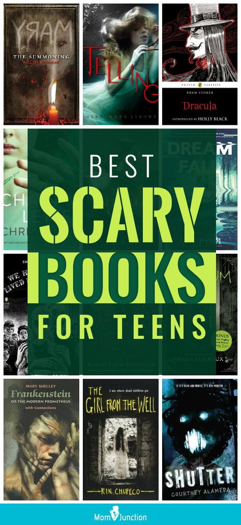 17 Best Scary Books For Teens : The creepy characters and element of suspense can have a strong influence on young adults, so much so that some might have nightmares where they find themselves battling the same scary characters. #books #teens #teenagers  #scarybooks #bestbooks #booksforteens Good Scary Books, Horror Books For Teens, Mystery Books For Teens, Best Scary Books, Books For Young Adults, Creepy Books, Creepy Characters, Best Books For Teens, Teen Book