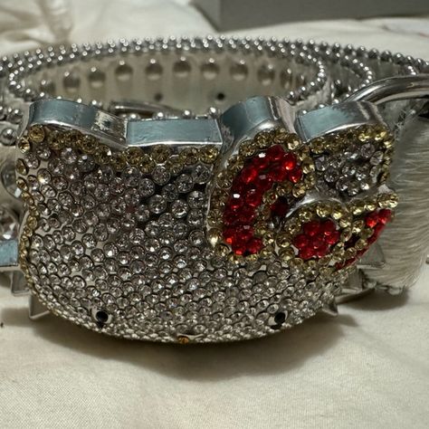 Hello kitty rhinestone y2k belt Bb Belts, Hello Kitty Rhinestone, Bling Belt, Hello Kitty Y2k, Y2k Belt, Bling Belts, Rhinestone Belt, Pony Hair, Streetwear Women