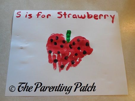 S Is for Strawberry Handprint Craft | Parenting Patch S Is For Strawberry, Strawberry Craft, Handprint And Footprint Crafts, Letter S Crafts, Toddler Alphabet, Make A Letter, Strawberry Crafts, Alphabet For Toddlers, C Is For Cat