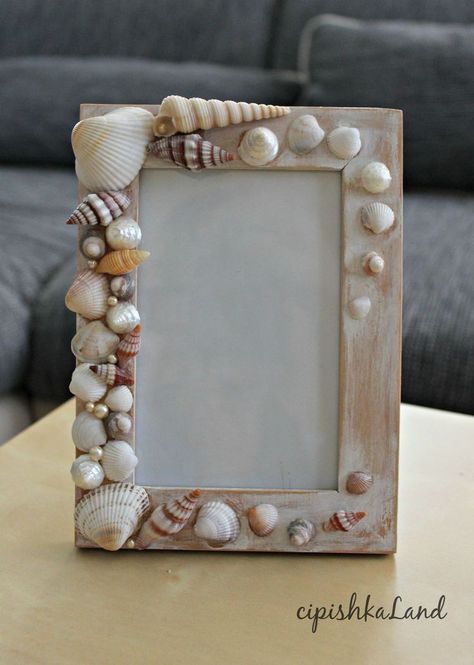 Easy Shell Crafts, Deco Surf, Seashell Art Diy, Sea Shells Diy, Seashell Projects, Shells Diy, Kraf Diy, Shell Crafts Diy, Shell Decor