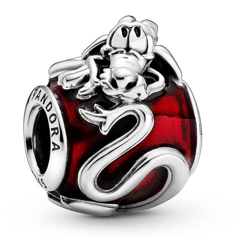 SHOP: New Mulan and Mushu Pandora Charms Bring Honor to Us All on shopDisney - WDW News Today Charm Necklace Diy, Mulan Mushu, Cat Charm Bracelet, Disney Mulan, Charms Pandora, Pandora Disney, Pandora Jewelry Bracelets, Pandora Bracelet Charms, Large Hole Beads