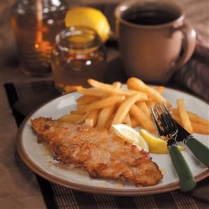 Honey-Fried Walleye Recipe -We fish on most summer weekends, so we have lots of fresh fillets. Everyone who tries this crisp, golden fish loves it. It's my husband's favorite, and I never have leftovers. Honey gives the coating a deliciously different twist. —Sharon Collis, Colona, Illinois Fried Walleye, Walleye Recipes, Walleye Fish Recipes, How To Cook Fish, Fish Recipe, Poutine, Game Food, Fried Fish, Fish Dishes