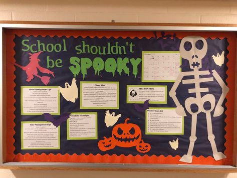 Halloween Ra Bulletin Boards, Nurse Bulletin Board, Ra Themes, Bulletin Boards Theme, Halloween Bulletin Boards, Fall Boards, School Climate, Ra Boards, Ra Bulletins